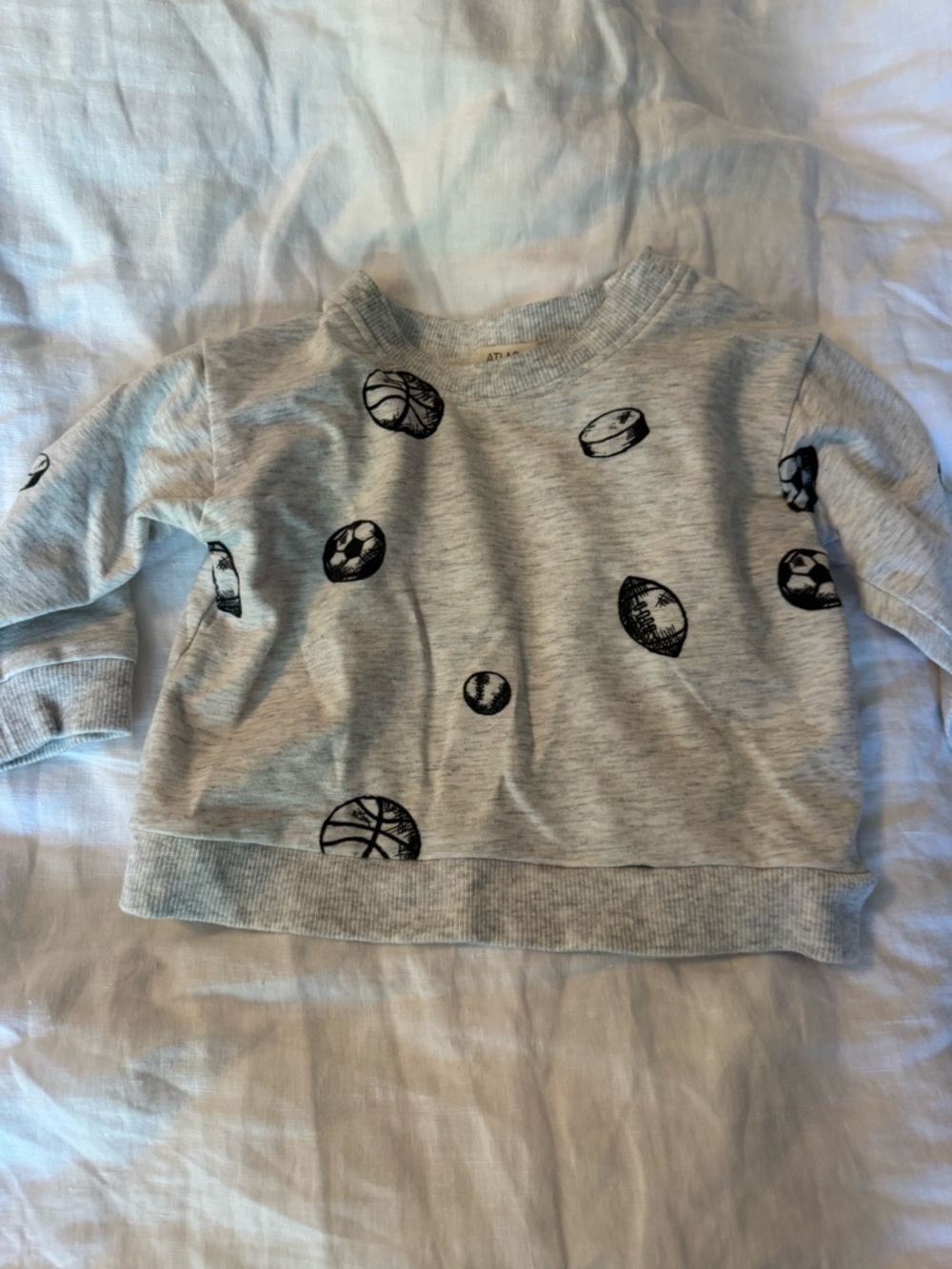Gray Sports Print Kids Sweatshirt size 12 months so soft